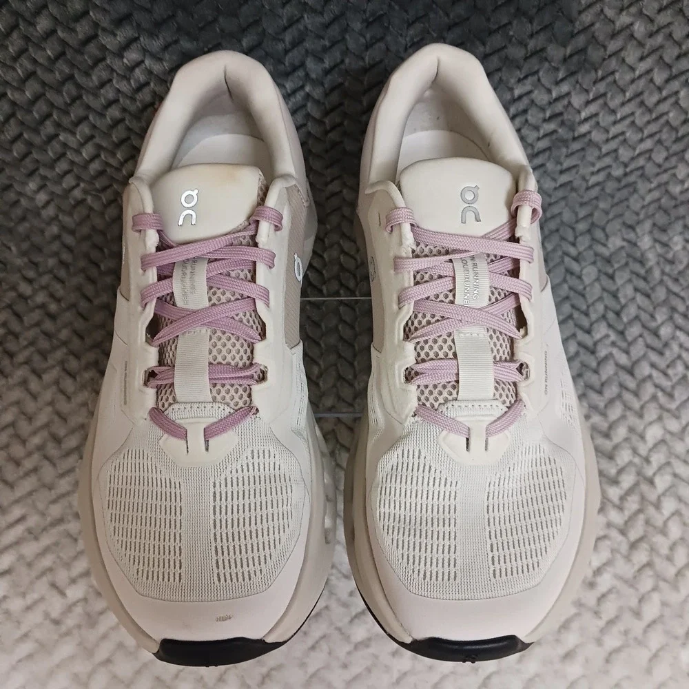 Once We Were Warriors Women's Athletic Trainers in White and Light Pink